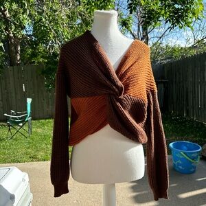 No Boundaries Duo Tone Knot Sweater